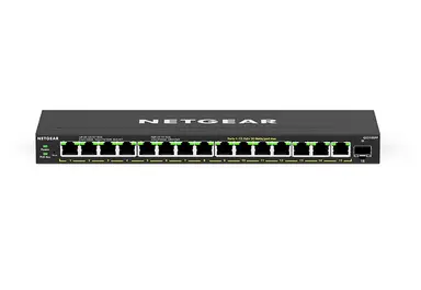 NETGEAR 16-Port High-Power PoE+ Gigabit Ethernet Plus Switch (231W) with 1 SFP Port