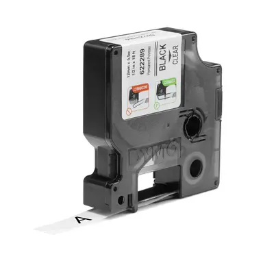 Dymo Rhino 1/2IN X 18 ft, Clear Permanent Poly Labels - Direct Thermal - COLOR:BLACK, image 6