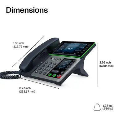 HP Poly Edge V800 Opensip Deskphone with Power Supply NO Radio HP Poly Edge V800, image 6