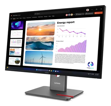 Lenovo P24Q-40, 24 Inch QHD Monitor with IPS, HDR10, LTPS Stand with Phone Slot, Variab, image 6