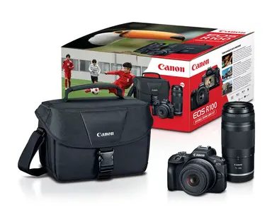 Canon USA Canon Eos R100 Mirrorless Camera with 18-45MM and 75-300MM Lenses