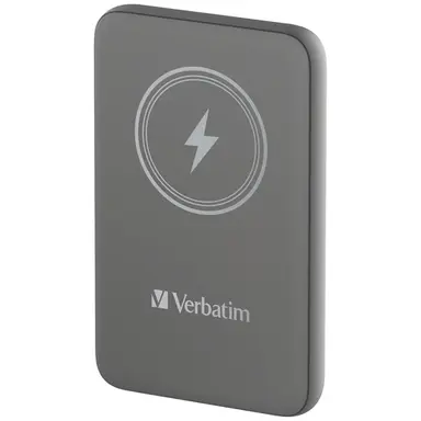 Verbatim Americas Charge N Go Magnetic Wireless Power Bank 10000 Mah - Gray, image 4