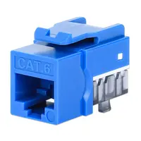 Intellinet Cat6 Slim Keystone Jack with Punch-Down Stand, Blue, 25-Pack, image 3