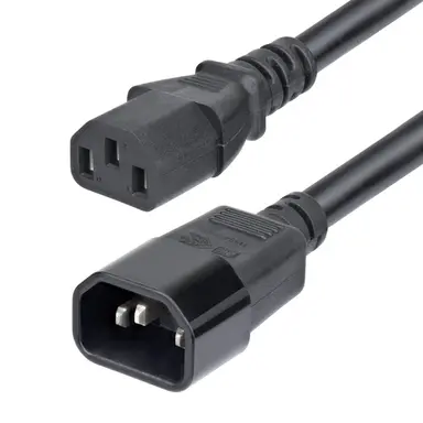 StarTech.com 15 ft (4.5 m) Power Extension Cord, C14 to C13 PDU Power Cord, 15A 250V, 14AWG, AC, image 4