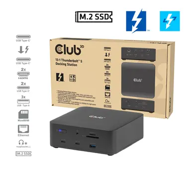 Club 3D B.V The CLUB3D IS A Certified Thunderbolt 5 13-IN-1 Docking STATION. IT Fea, image 3