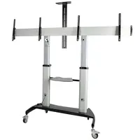 STARTECH.COM Heavy Duty Dual Screen Rolling TV Stand for 37-60IN VESA Displays (110LB/EACH), image 3