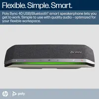HP Poly Sync 40+ Microsoft Teams Certified USB-a USB-C Speakerphone +BT700 USB-a, image 3