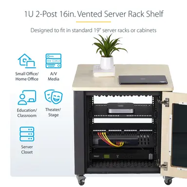 StarTech.com 1U 19 in Vented Server Rack Shelf - EIA/ECA-310 Compliant for Standard 19 in, image 7