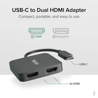 Plugable Technologies Plugable USB C to HDMI Adapter for Dual Monitors, 4K 60HZ USB C Hub for Windows, image 7