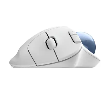 Logitech Ergo M575S Wireless Trackball - OFFWHITE+BLUE Ball, image 7