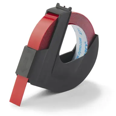 Dymo Embossing Tape 3/8IN Red