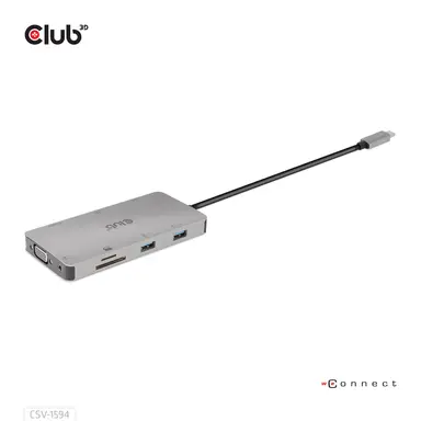 Club 3D B.V Usbc 9-in-1 Hub with HDMI, VGA, 2X USB-a, image 7