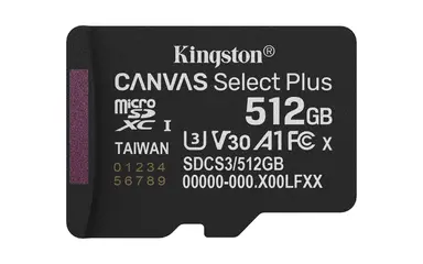 Kingston 512GB Microsdxc Canvas Select Plus GEN3 150MB/S A1 Card + Adapter, image 7