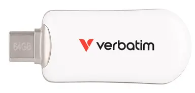 Verbatim Americas Plectra USB-C Flash Drive White 64GB