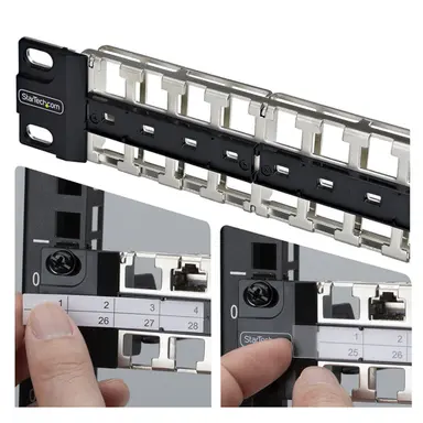 StarTech.com 48-Port 1U Blank Keystone Patch Panel with Grounding Wire; Compatible with STP/U, image 5