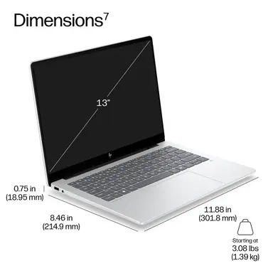HP EB8G2I13AI U7 366H 13 32GB/512 PC Intel U7 366H 13.3 Wuxga Agleduwva Uma W, image 6