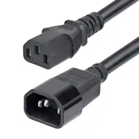 StarTech.com 15 ft (4.5 m) Power Extension Cord, C14 to C13 PDU Power Cord, 15A 250V, 14AWG, AC, image 3