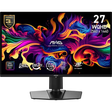 MSI Computer Mag 274QP Qd-Oled X24 - Flat - 2560 X 1440 - 26.5INCH - 0.03MS - 240 HZ - 0.2292