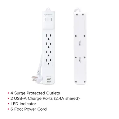 CyberPower Systems (USA) 4-Out RJ11 Emi/Rfi, Whit, image 8