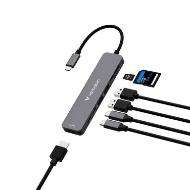 Verbatim Americas USB-C Essentials Multiport Hub - 7-Ports, image 3