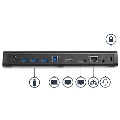 StarTech.com USB 3.0 Dual Monitor Docking Station with HDMI + Displayport/ 4X USB-a (5GBPS)/, image 8