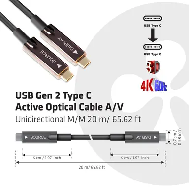 Club 3D B.V USB 3.2 C Aoc Cable 20M/65.62FT, image 7