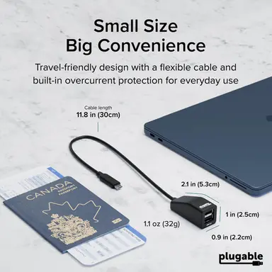 Plugable Technologies interface hub USB Type-C 0.48 Mbit/s Black, image 5