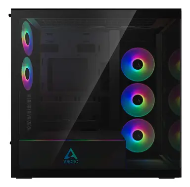 Arctic Cooling Xtender (Mirror BLACK)-PC Case-Mid Tower-Tempered Glass Panel-Included a-RGB Fan, image 8