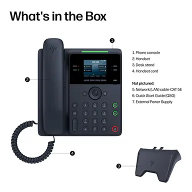 HP Poly Edge V250 Opensip Deskphone with Power Supply HP Poly Edge V250 Opensip, image 6