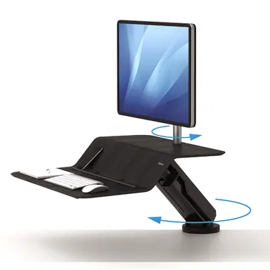 Fellowes Lotus RT Sit-Stand Workstation Black, image 8