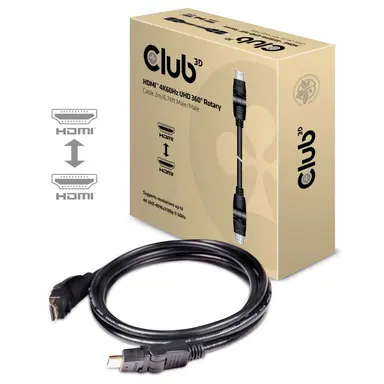 Club 3D B.V HDMI 2.0 4K60HZ UHD 360 Rotary Cable 2M/6.56FT Male/Male , Compliant to HDMI WI, image 8