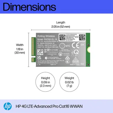HP 4 GB Lte-Ap (CAT 16) Wwan, image 7