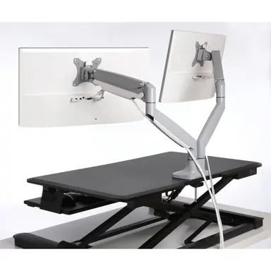 Kensington Computer Smartfit One-Touch Height Adjustable Dual Monitor Arm, image 8