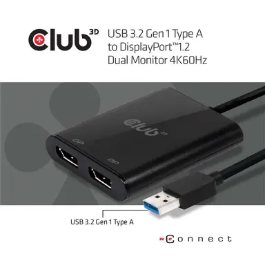 Club 3D B.V USB A 3.1 Gen 1 to DP 1.2 Dual Monitor Support 4K60HZ.IS A Unique Product That A, image 7