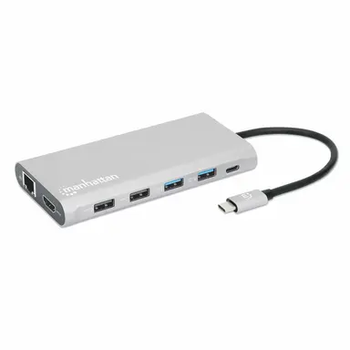 Manhattan - Strategic USB-C PD 12-in-1 Triple-HDMI Monitor Docking Station with MST