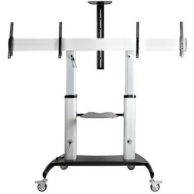 STARTECH.COM Heavy Duty Dual Screen Rolling TV Stand for 37-60IN VESA Displays (110LB/EACH), image 6
