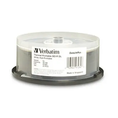 Verbatim Americas Verbatim BD-R DL 50GB 6X Datalifeplus White Thermal Printable, Hub PRINTABLE-25P, image 4