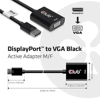 Club 3D B.V DisplayPort Port 1.2 Male to VGA, image 6