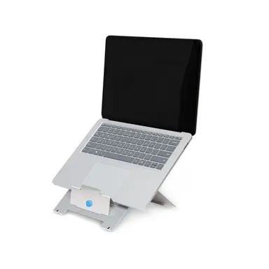 R-Go Ergonomic Laptop Stand, Riser, Flexible, Silver, TAA Compliant, image 8