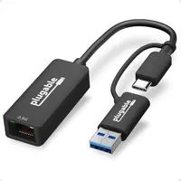 Plugable Technologies Plugable 2.5G USB-C and USB to Ethernet Adapter-Dual-Connector 2-in-1 USB-C, image 3
