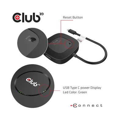 Club 3D B.V Smultistream Stream Hub USB C Altmode 1.4, Support 3X 4K 60HZ with DSC1.2 - the, image 7