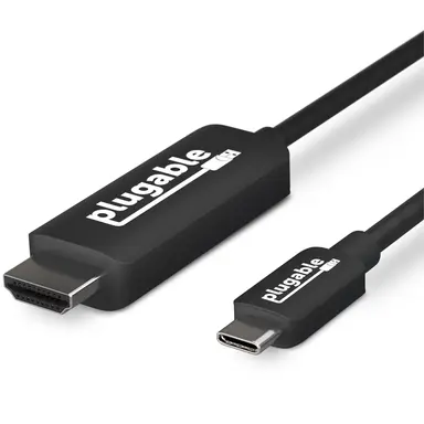 Plugable Technologies USB C to HDMI Adapter Cable - Connect USB-C or Thunderbolt 3 Laptops to HDMI Dis