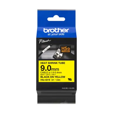 Brother International Corporat 0.35IN X4.9FT(8.9MM X1.5M) 3:1 Heat Shrink Tube Blk ON Yellow DIA: 0.062IN-0., image 4