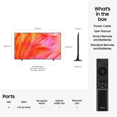 Samsung Electronics America, I 98IN/3840 × 2160/144 HZ (VRR SUPPORT)/240 HZ, image 8