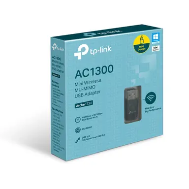Omada Networks by TP Link AC1300 Mini Wireless MU-MIMO USB Adapter, image 5