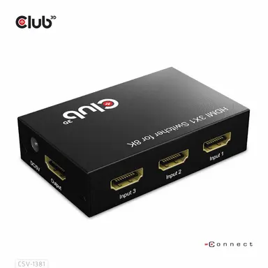Club 3D B.V 3 to 1 HDMI 8K60HZ/4K 120HZ Switch, image 7