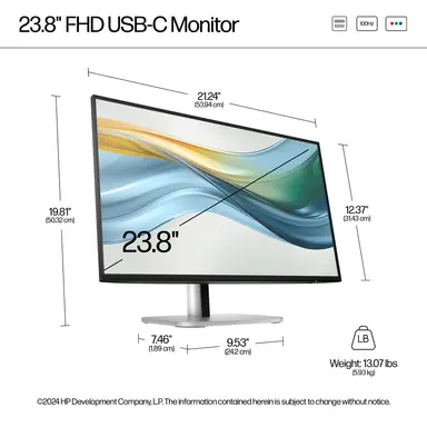 HP Sbuy S5 Pro 524PU 23.8 in FHD USB-C Monitor, image 8