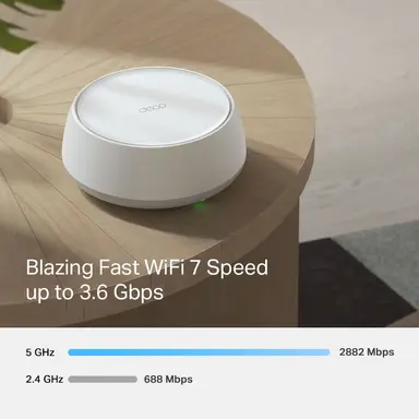 Omada Networks BY TP Link BE5000 Whole Home Mesh Wi-Fi 7 Unit, image 7