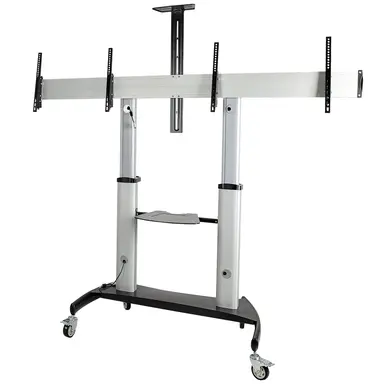 STARTECH.COM Heavy Duty Dual Screen Rolling TV Stand for 37-60IN VESA Displays (110LB/EACH)