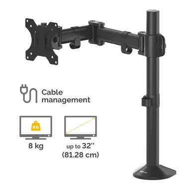 Fellowes Single Monitor Arm Elevates Your Screen Off the Desk to Eliminate Clutter. Set U, image 7